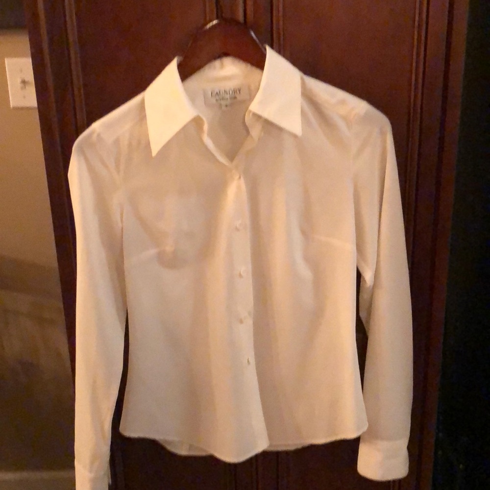 Laundry By Shelli Segal White Blouse